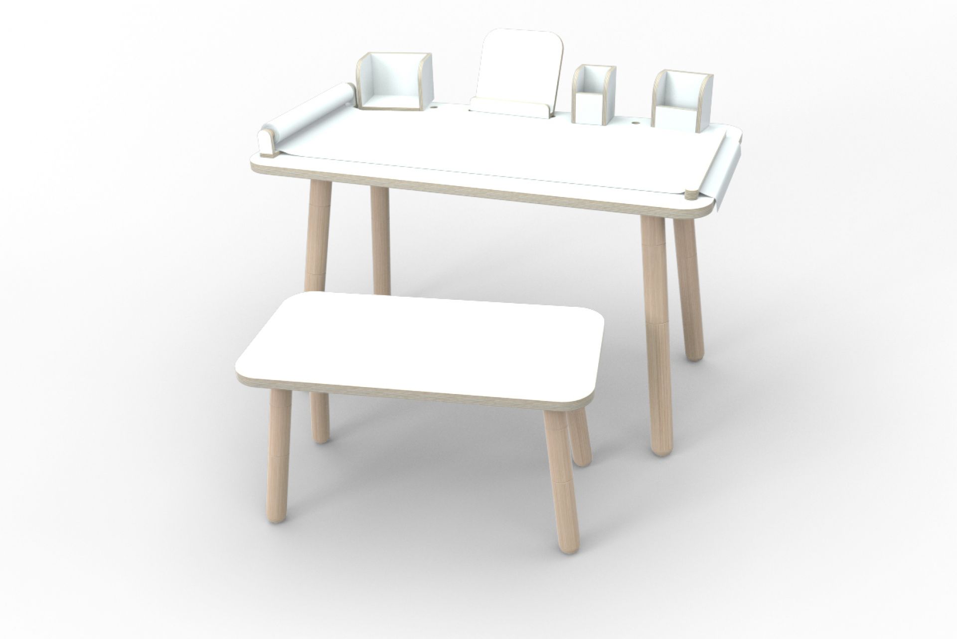 Growing Table 9-teiliges Set weiß Pure Position